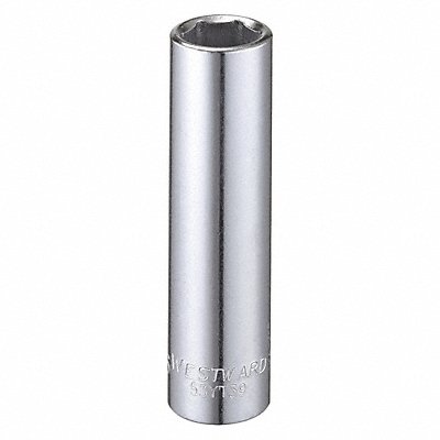 WESTWARD 53YT39 Socket Steel Chrome 7/16 in