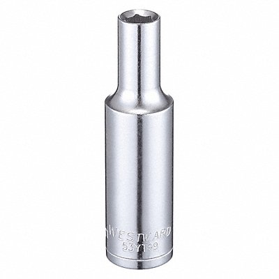 WESTWARD 53YT49 Socket Steel Chrome 6 mm