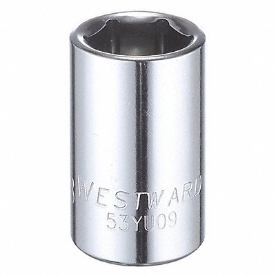 WESTWARD 53YU09 Socket Steel Chrome 5/8 in