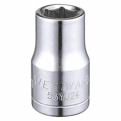 WESTWARD 53YU24 Socket Steel Chrome 12 mm