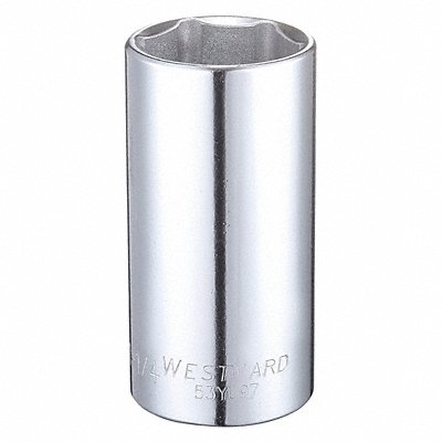 WESTWARD 53YU97 Socket Steel Chrome 1 1/4 in