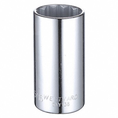 WESTWARD 53YV38 Socket Steel Chrome 1 5/16 in