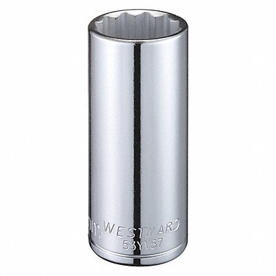 WESTWARD 53YV57 Socket Steel Chrome 27 mm