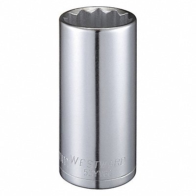 WESTWARD 53YV60 Socket Steel Chrome 30 mm