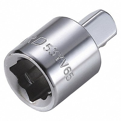 WESTWARD 53YV65 SocketAdaptor Steel Chrome 1/2 in 1/2 in
