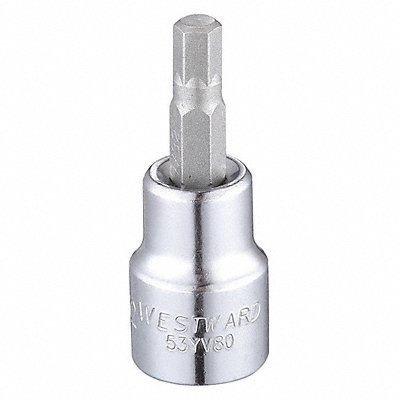 WESTWARD 53YV80 Socket Bit Steel 3/8 in TpSz 7/32 in