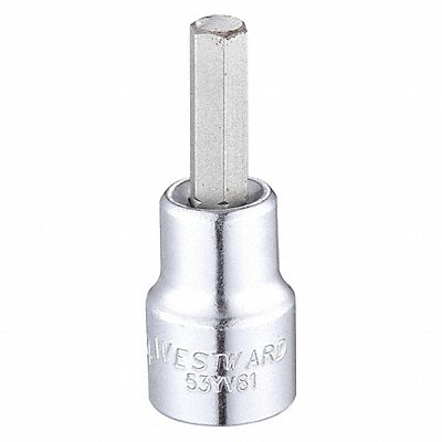 WESTWARD 53YV81 Socket Bit Steel 3/8 in TpSz 1/4 in