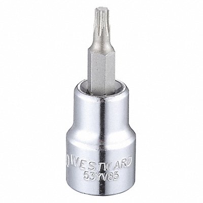 WESTWARD 53YV85 Socket Bit Steel 3/8 in TpSz T20