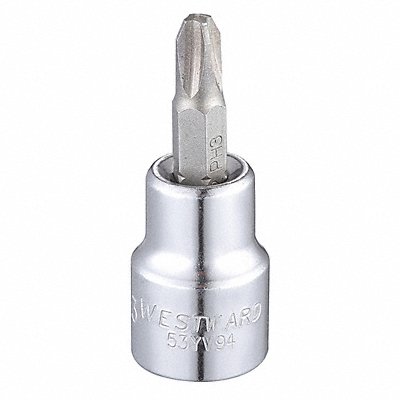 WESTWARD 53YV94 Socket Bit Steel 3/8 in TpSz #3