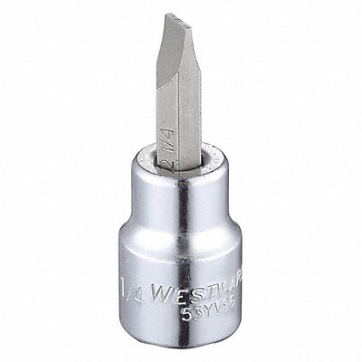 WESTWARD 53YV96 Socket Bit Steel 3/8 in TpSz 1/4 in