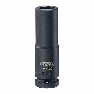 DEWALT DWMT75126OSP Deep Impact Socket 6PT 1/2IN DR 15MM