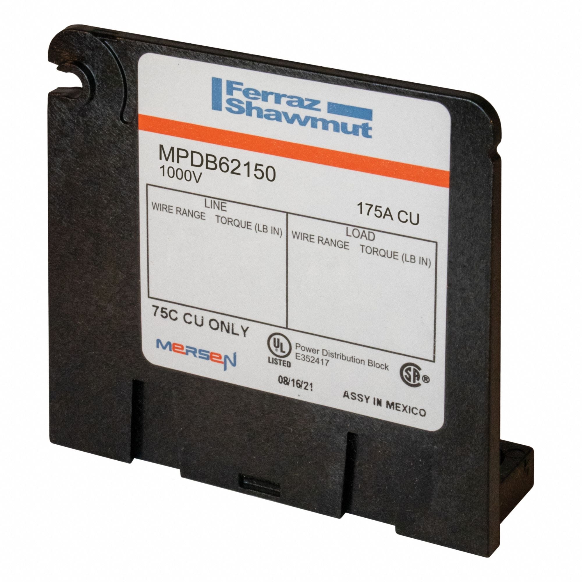MERSEN MPDB62150 Power Distribution Block CU Min 175A AD