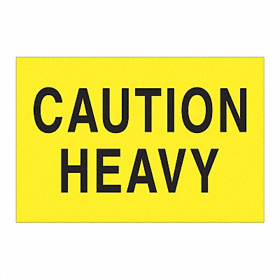 TAPE LOGIC DL1610 Label Caution Heavy 2 x3 Flu Yellow PK500