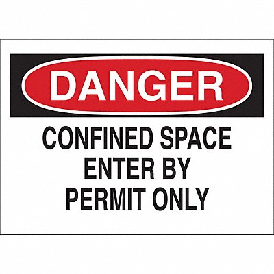 BRADY 84562 Sign Danger 7X10 Red/Bk /Wht Eng