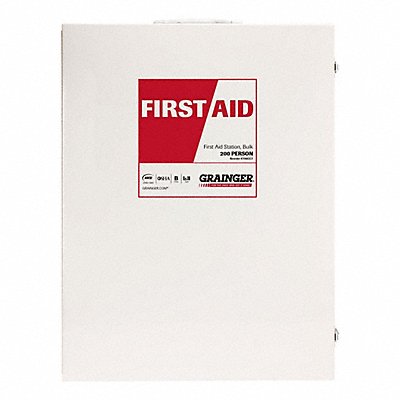 GRAINGER 54768021 First Aid Kit + Housing 1 890pcs 5.5x26 WHT