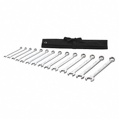 WESTWARD 54DF93 Combination Wrench St Steel Full Polish Offset