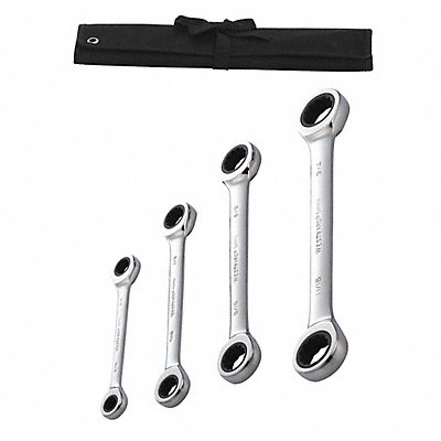 WESTWARD 54DG34 Box End Wrench Set Fll Plsh Standard SAE