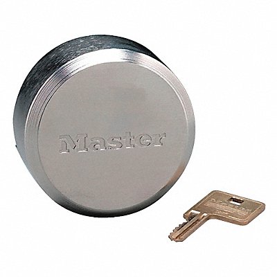 MASTER LOCK 6271NKAW600A Keyed Padlock 1 23/32 in Round Silver
