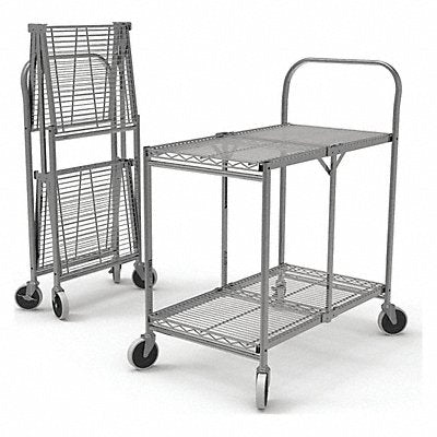 GRAINGER WSCC2 Wire Cart Silver 39-1/2 H 19-1/2 L