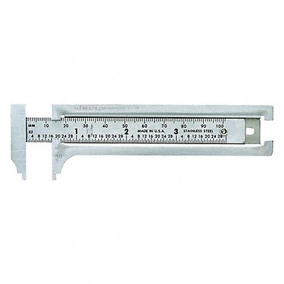 GENERAL TOOLS 132ME Pocket Slide Caliper Steel 1/2 Jaw D