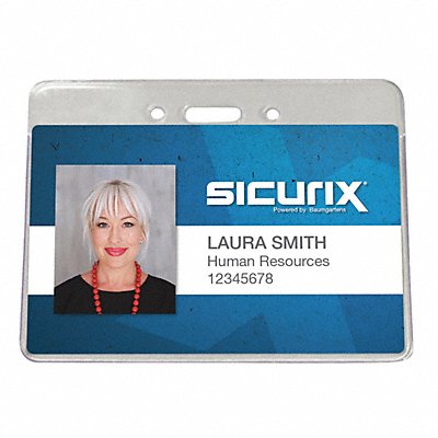 SICURIX BAU47810 ID Badge Holder Horizontal PK50