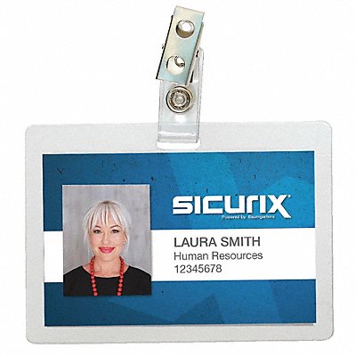 SICURIX BAU62916 ID Badge Holder Horizontal PK100
