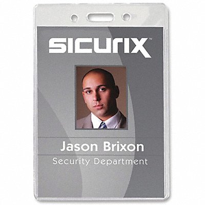 SICURIX BAU67825 ID Badge Holder Vertical PK50