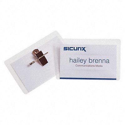 SICURIX BAU67675 ID Badge Holder Kit Color Clear PK50