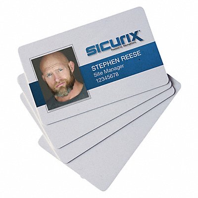 SICURIX BAU80300 Blank ID Cards For Printers Badges PK100