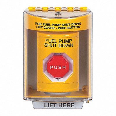 SAFETY TECHNOLOGY INTERNATIONAL SS2279PSEN Fuel Pump Shutdown Push Button 2-7/8 D