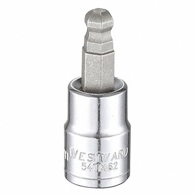 WESTWARD 54TM62 Socket Bit Steel 3/8 in TpSz 7 mm