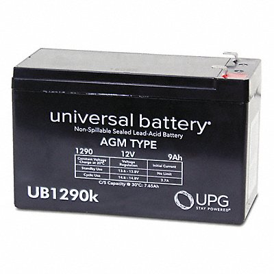 GRAINGER 40748 Sealed Lead Acid Battery 12VDC 3.78 H