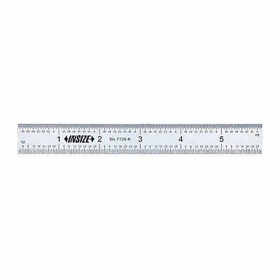 INSIZE 712612 Rigid Rule 12 L Satin Chrome Plated 4R