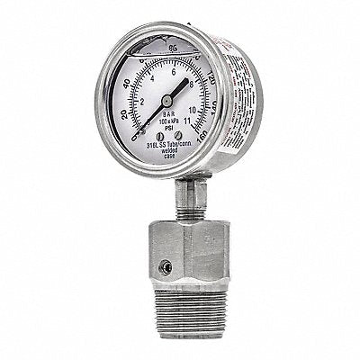 PIC GAUGES 301L254F5JJJA00 K4226 Pressure Gauge Nominal 2-1/2 Dial