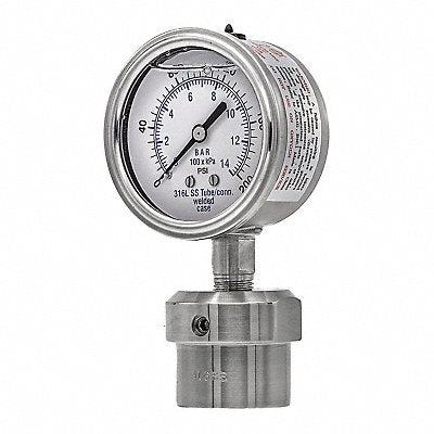 PIC GAUGES 301L254G0JJJ100 K4224 Pressure Gauge Nominal 2-1/2 Dial