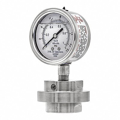 PIC GAUGES 301L254B3JJJ200 Pressure Gauge Nominal 2-1/2 Dial