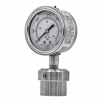 PIC GAUGES 301L254K0JJJ200 Pressure Gauge Nominal 2-1/2 Dial