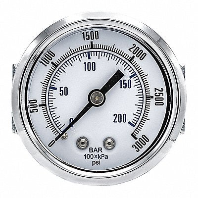 PIC GAUGES 103D204P Pressure Gauge General Purpose 2 Dial