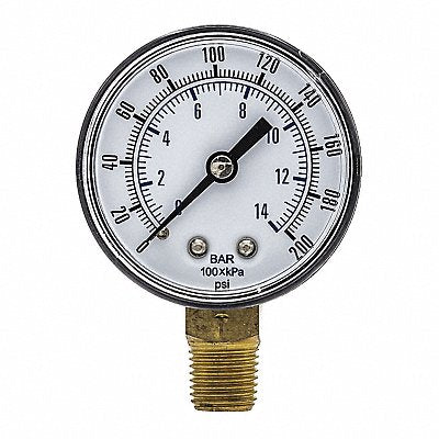 PIC GAUGES SEP101D204GBSPT Pressure Gauge General Purpose 2 Dial