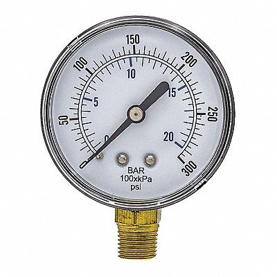 PIC GAUGES SEP101D254HBSPT Pressure Gauge Nominal 2-1/2 Dial