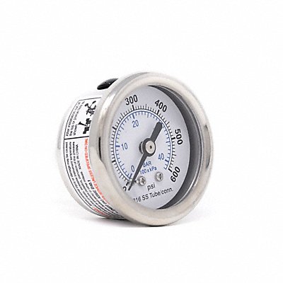 PIC GAUGES PRO302D158K01 Pressure Gauge Nominal 1-1/2 Dial