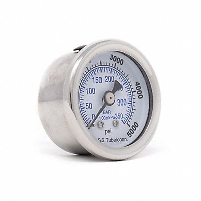 PIC GAUGES PRO302D158R01 Pressure Gauge Nominal 1-1/2 Dial