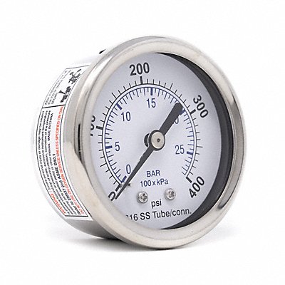 PIC GAUGES PRO302D204I01 Pressure Gauge General Purpose 2 Dial