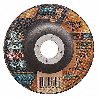 NORTON 66252838456 Abrasive Cut Off Wheel 4-1/2 dia.