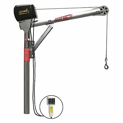 OZ LIFTING PRODUCTS OZ500DAVACW Davit Crane 500 lb 27.5in to 42in Reach