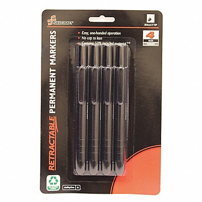 ABILITY ONE 7520020000000 Permanent Marker Black PK4