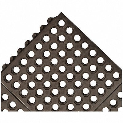 NOTRAX 550S0033BL Interlock Drainage Mat Black 3 ft.x3 ft.