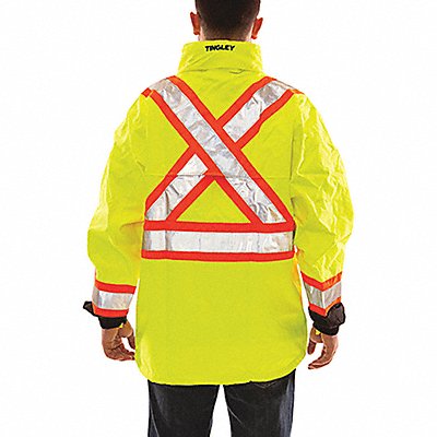 TINGLEY J24122C Rain Jacket S Yellow/Green 0.30mm Thick
