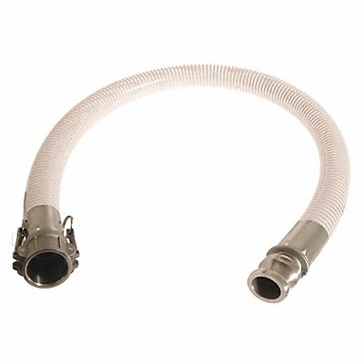 CONTINENTAL NFW15015CEG Food Grade Hose 1-1/2 ID x 15 ft Clear