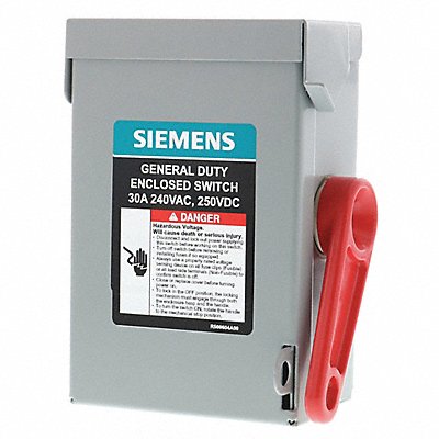 SIEMENS GNF221A Safety Switch Non Fusible 30 A Steel